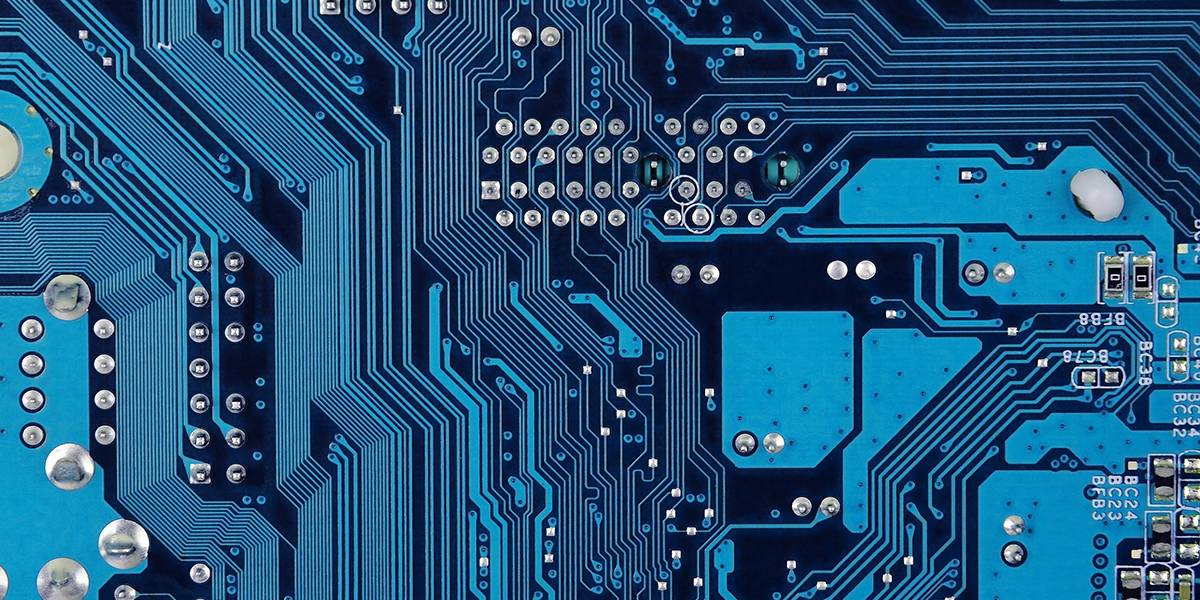 blue computer circuit board