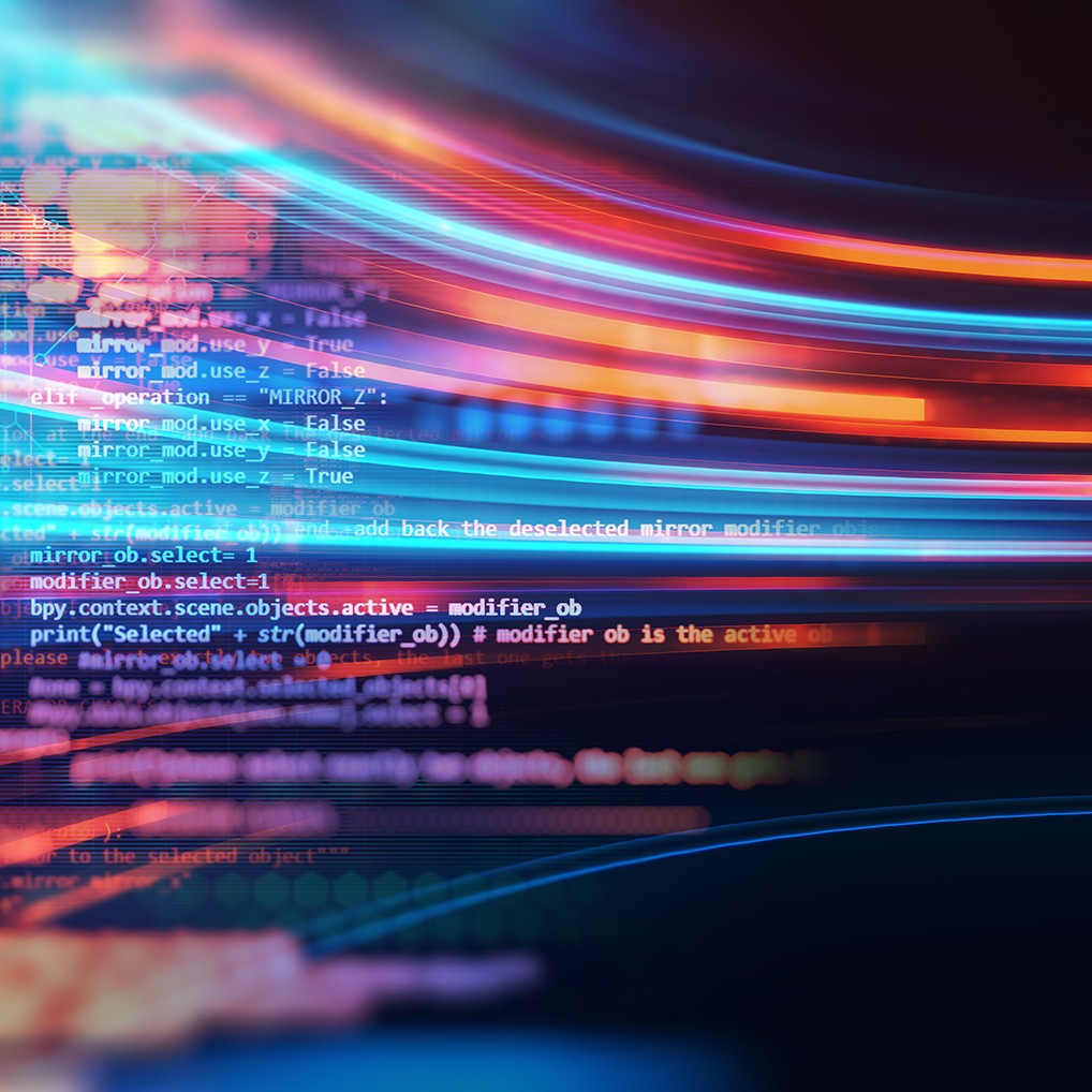 Programming code abstract technology background of software developer and Computer script