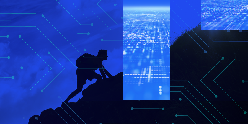 climber with circuits overlay