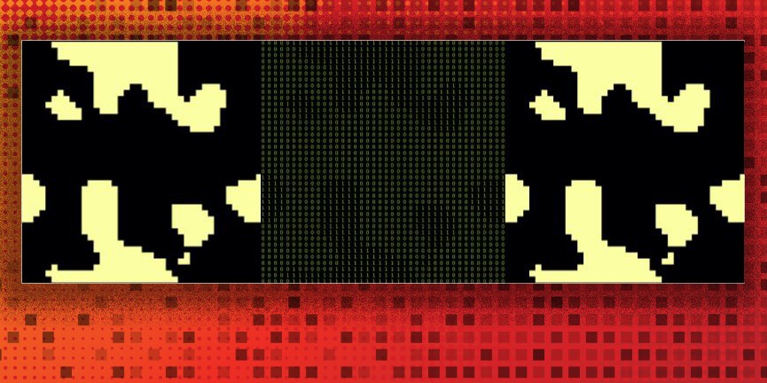 abstract thermal image in shades of black, red, orange, and yellow