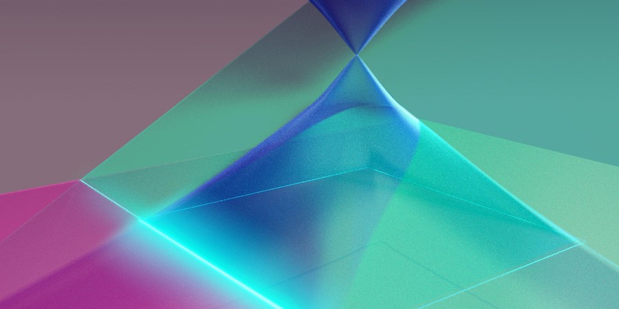 Decorative image resembling triangular prism and colorful lights