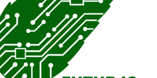 Logo for FUTUR-IC project, in the shape of a leaf with circuitry